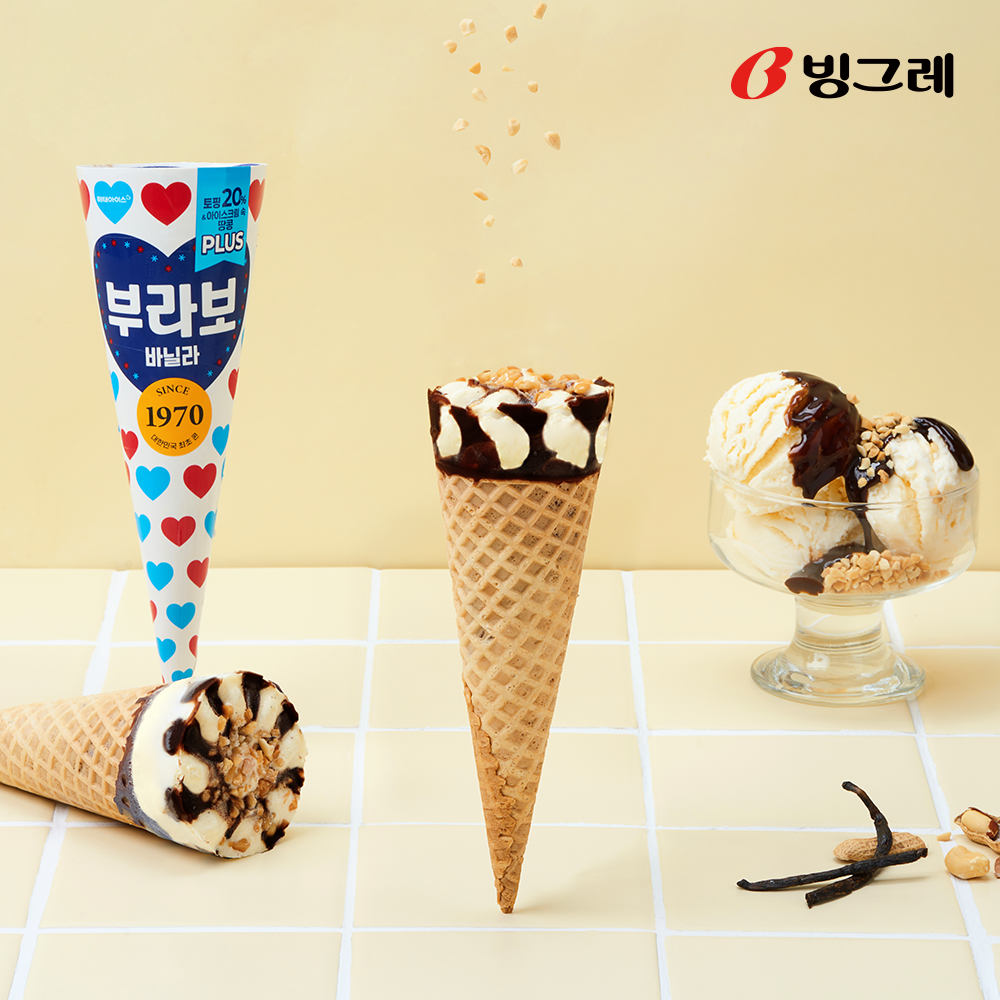 해태아이스 부라보콘 바닐라 160ml 24개 아이스크림 - 상품 이미지