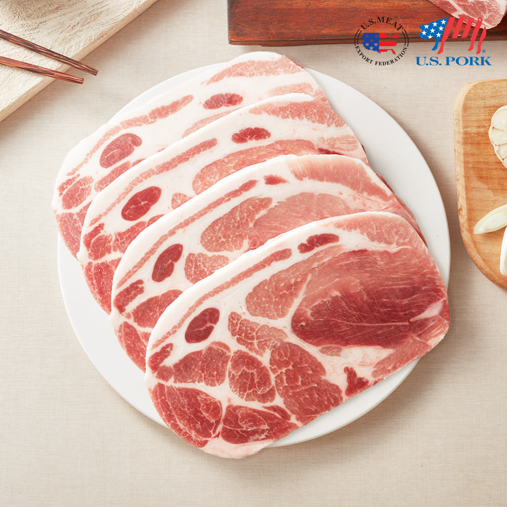 미트엔조이 목전지 구이용 제육용 찌개용 왕목살 2kg 돼지고기 미국산