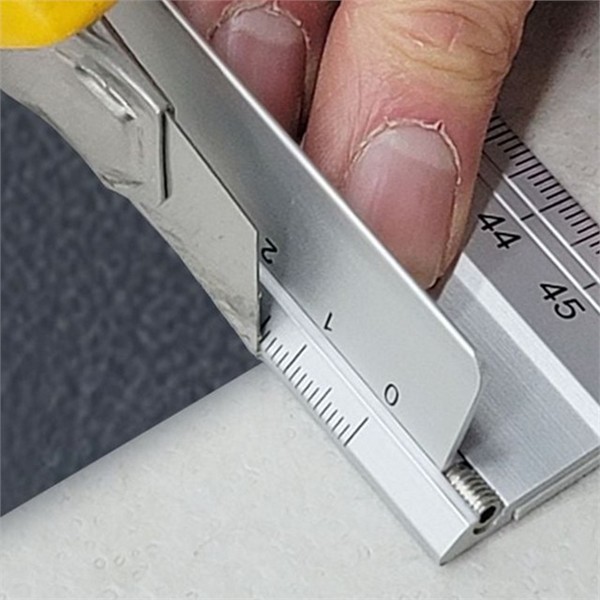 디자인용 접이식 커팅 자 450mm 재단용 알루미늄 안전 자 미끄럼 - 상품 이미지