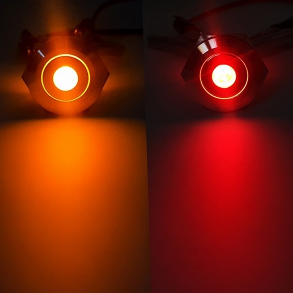 메탈 차량용 푸쉬락 스위치 12V 온오프 자동차 led 스위치 전원 - 상품 이미지