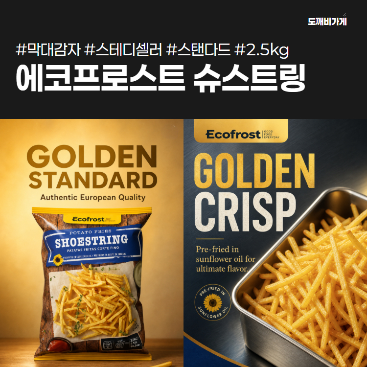 유럽 냉동 감자튀김 슈스트링 일자감자 에코프로스트 2.5kg - 상세 이미지 3