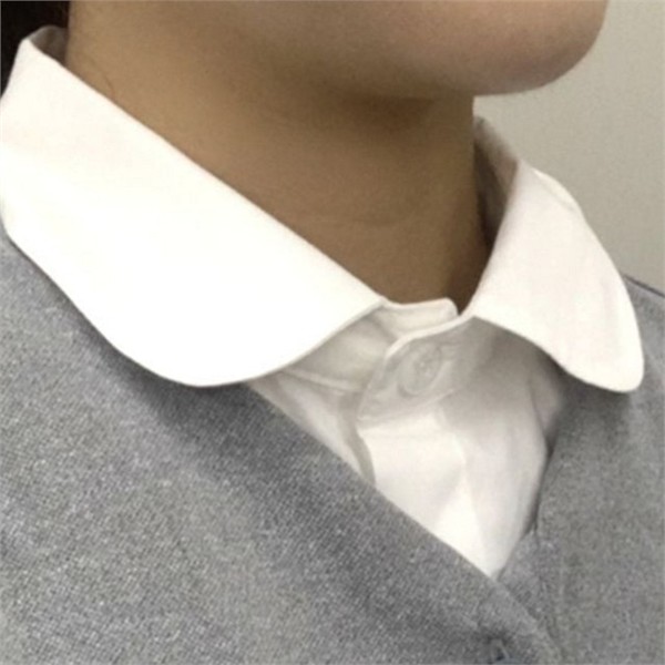 코튼 여성 페이크 카라 셔츠 여성 레이어드 카라 단정한 탈부착 - 상품 이미지