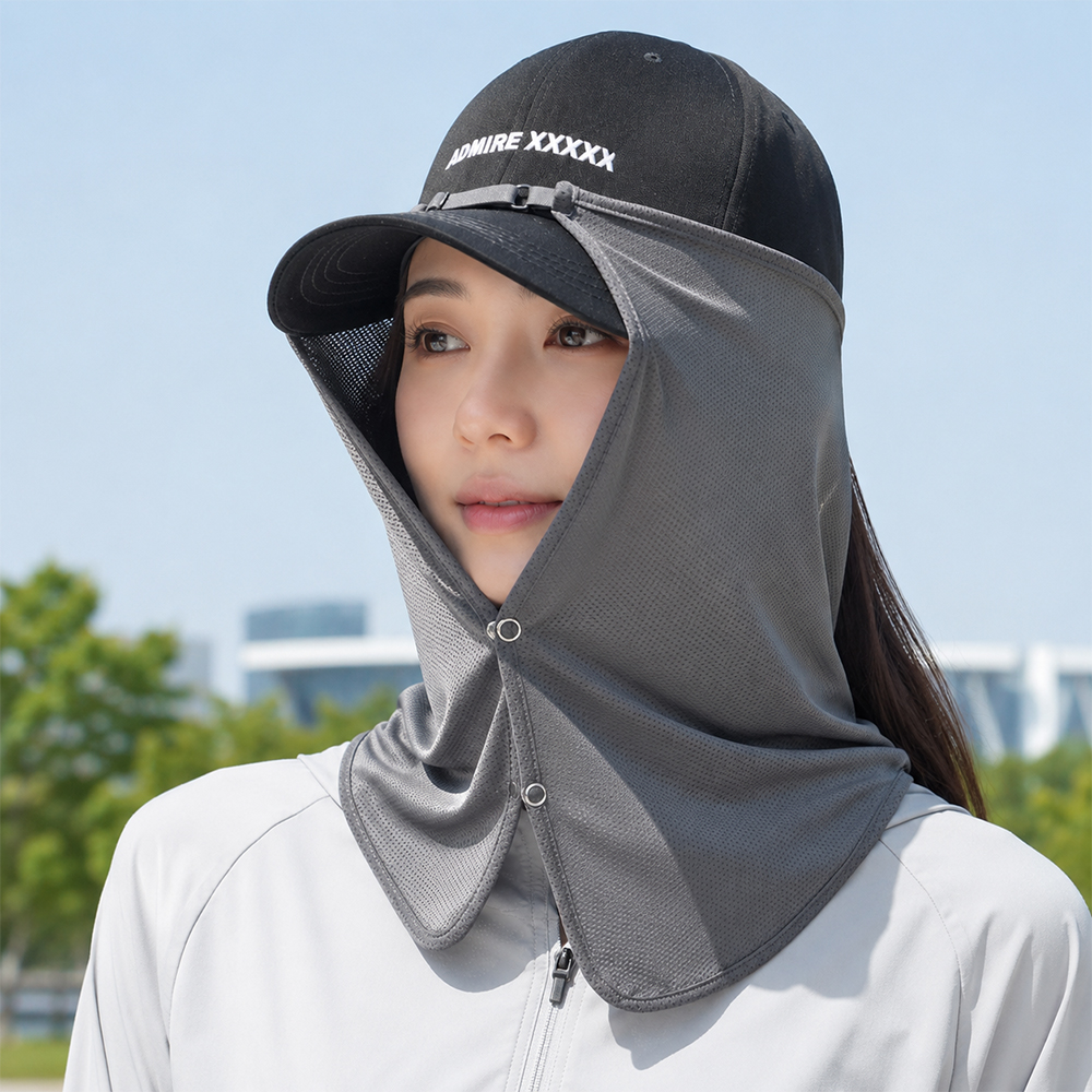 모자 햇빛가리개 캡모자 부착형 얼굴 캡선가드 - 상품 이미지