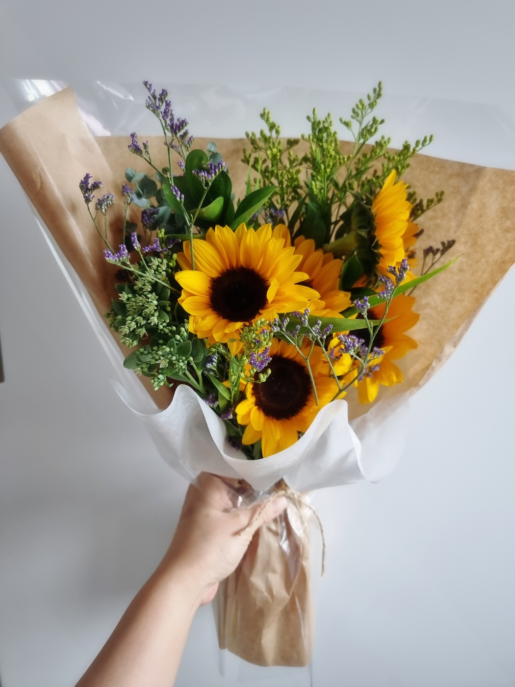 행운의 꽃 해바라기한다발 생화 택배, 집들이 개업 생일선물 꽃배달 온라인꽃집 라운드블루미 이미지 7