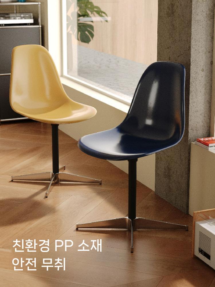 다이닝체어 카페의자 식탁의자 모던 디자인 라운지 플라스틱 초록색 - 상세 이미지 4