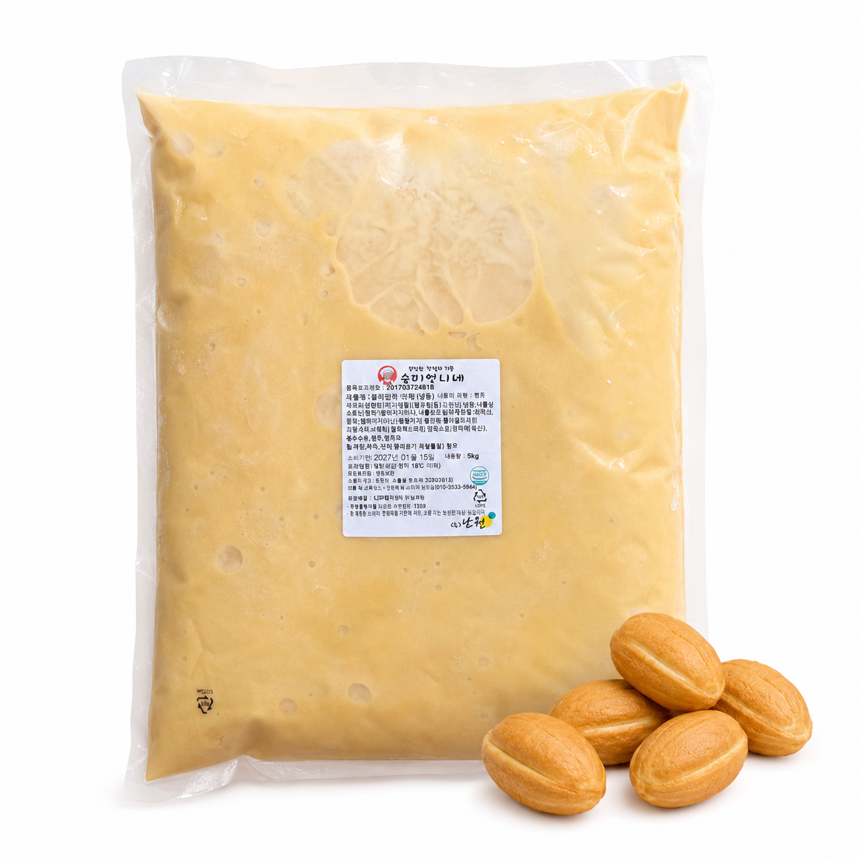 숙미언니네 댈리만쥬 반죽 업소용 5kg 10kg 휴게소 만쥬빵 플레인 냉동반죽 - 상품 이미지