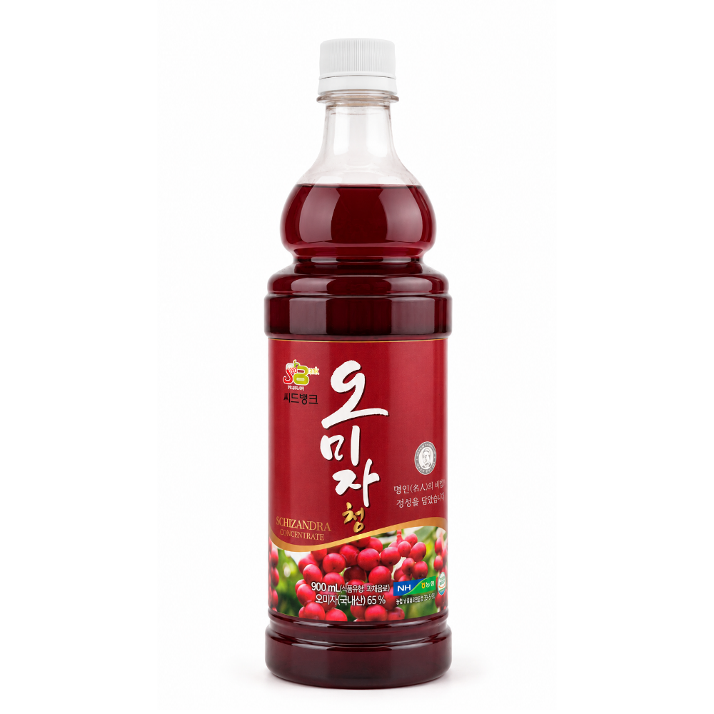 씨드뱅크 오미자 원액 엑기스 오미자청900ml - 상품 이미지