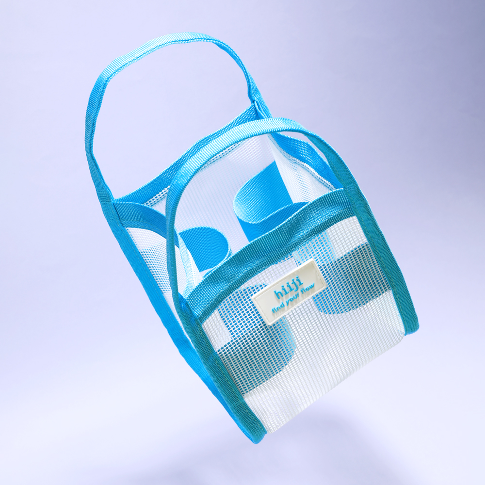 히지 수영 목욕 망사 메쉬 가방 샤워박스 1L, (1L) 4. 화이트/블루 이미지 7