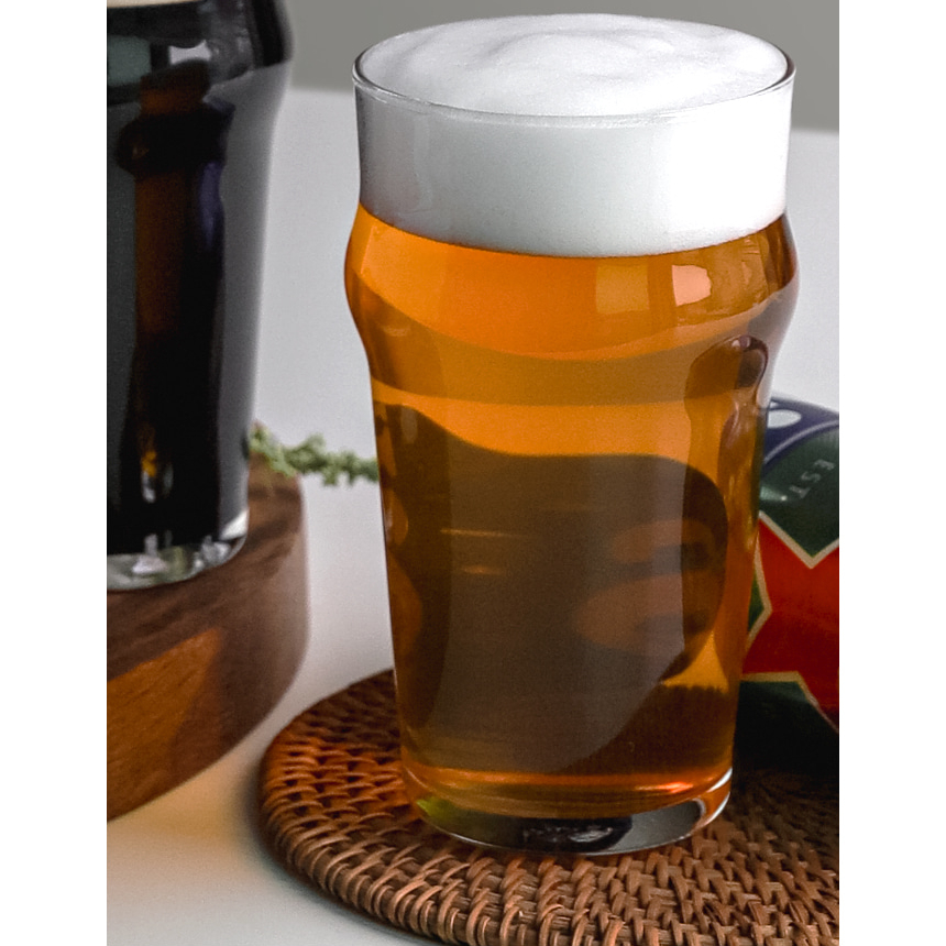 퓨어 맥주잔 580ml 생맥주 호프 업소 홈카페 아이스 커피 얼음컵 비어글라스 투명 혼맥 - 상세 이미지 4