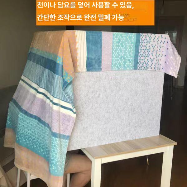 방음부스 1인용 가정용 조립식 소형 이동식 게임 방송 미니 60x60x60 그레이 이미지 6