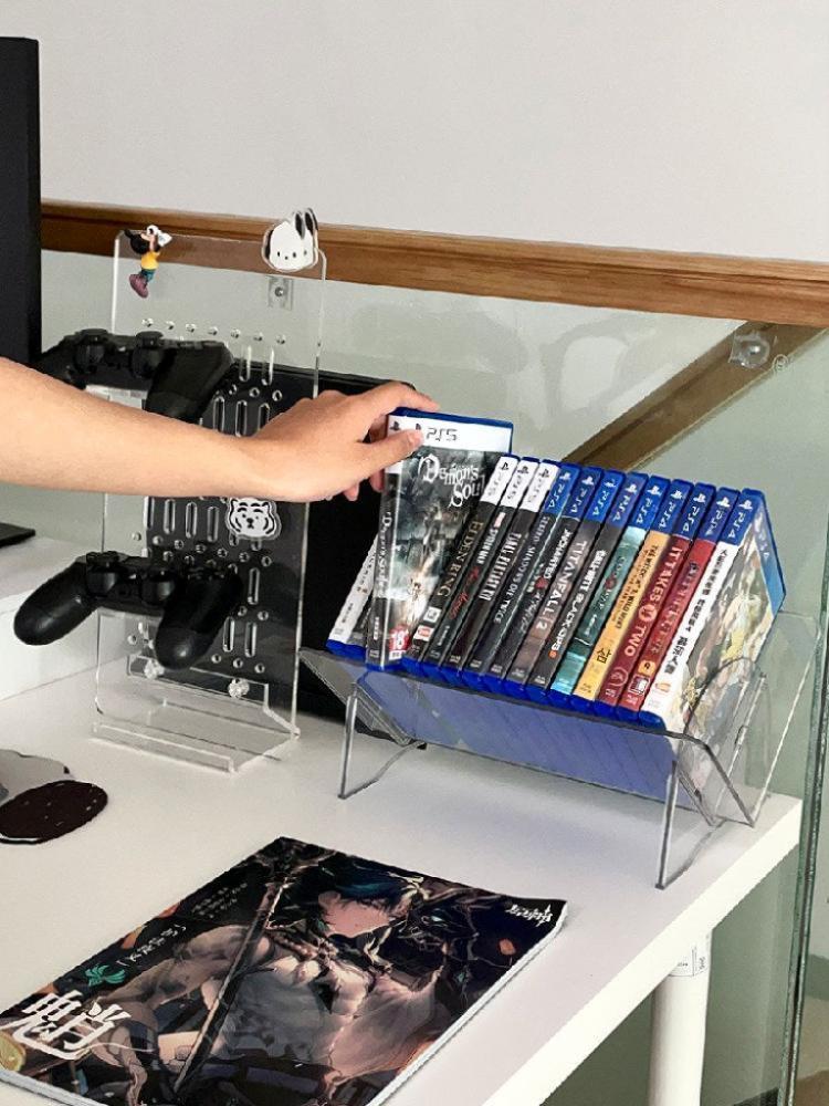 DVD 수납장 음반 거치대 정리함 수납함 턴테이블 투명 - 상세 이미지 5