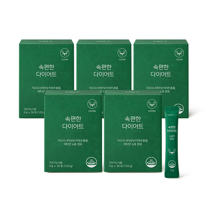 NGT 네츄럴굿띵스 속편한 효소 다이어트 항산화 가르시니아 캄보지아 30포, 5개