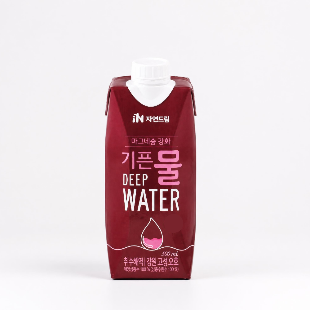 자연드림 마그네슘 강화 기픈물 생수 종이팩 500ml 15개입 - 상품 이미지