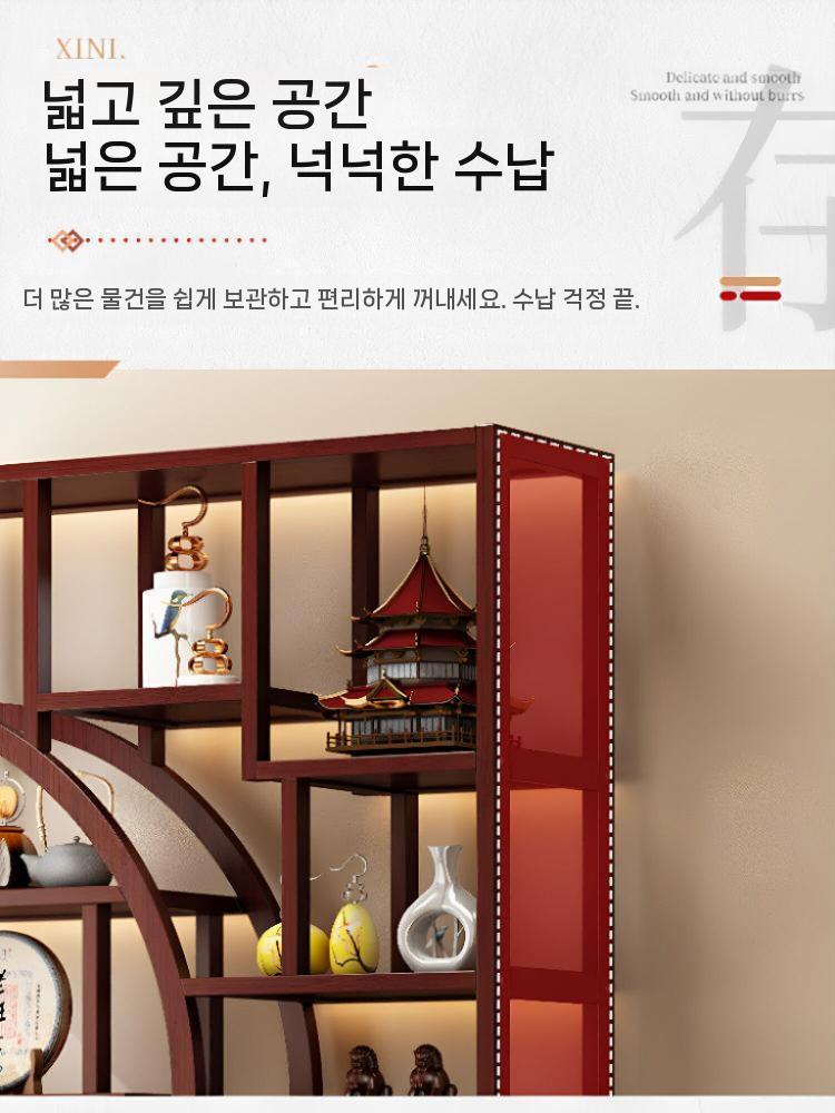 원목 장식장 거실장 진열장 수납장 클래식 인테리어 중간 97cm - 상세 이미지 5