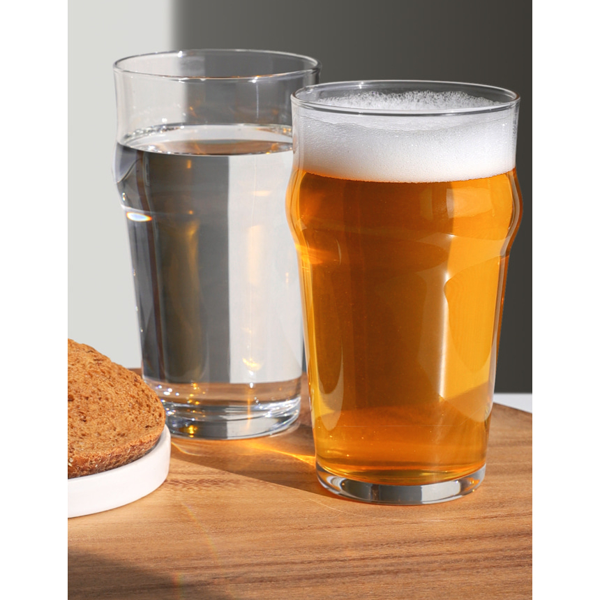 퓨어 맥주잔 580ml 생맥주 호프 업소 홈카페 아이스 커피 얼음컵 비어글라스 투명 혼맥 - 상세 이미지 5