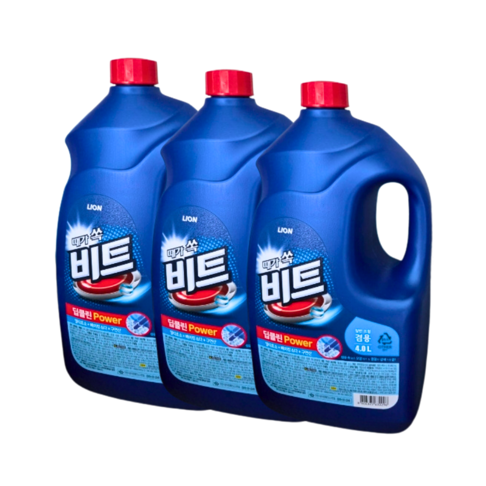 비트 딥클린파워 액체세제 일반/드럼 겸용 4L x3개 - 상품 이미지