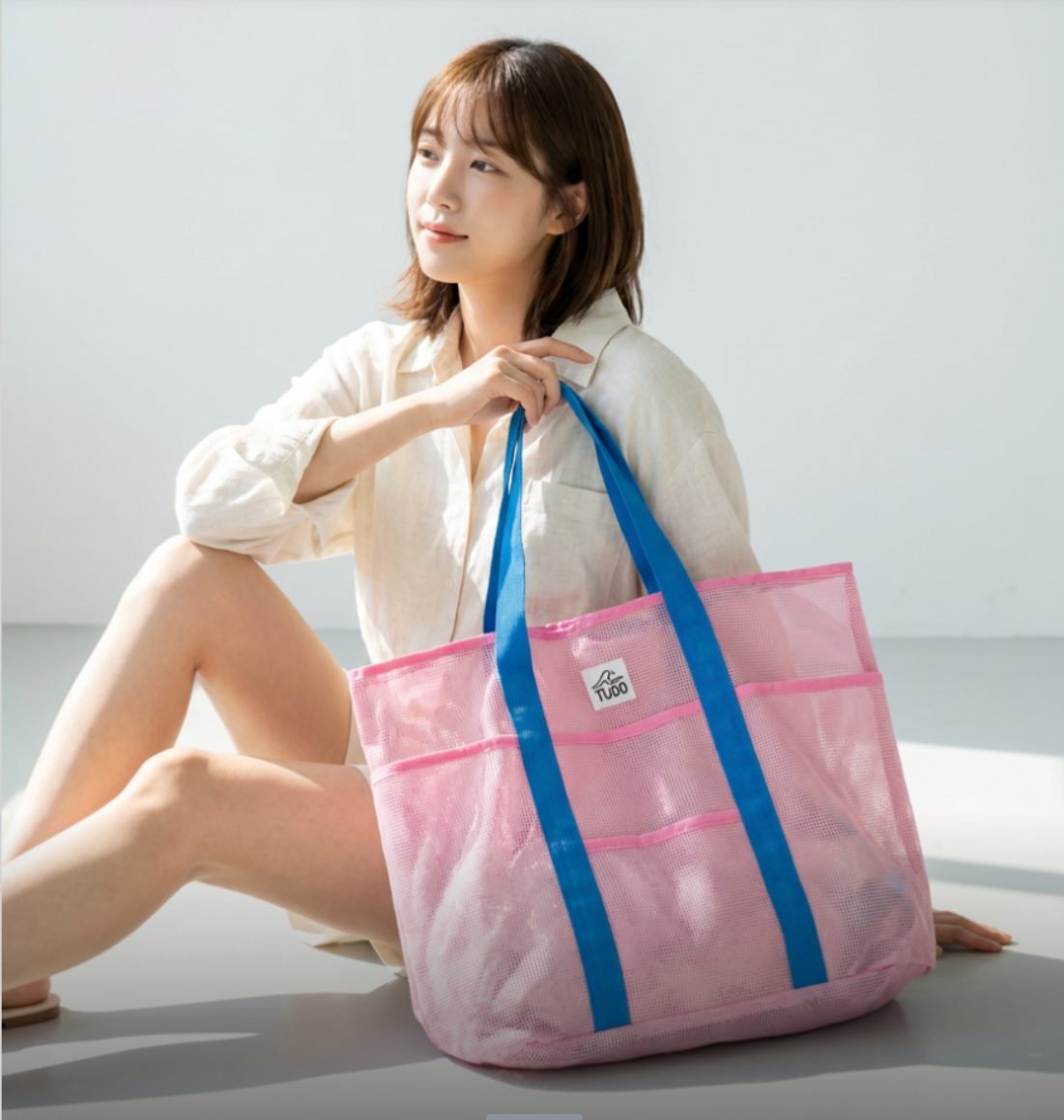 물놀이가방 워터파크 메쉬가방 수영 비치백 대형 - 상품 이미지