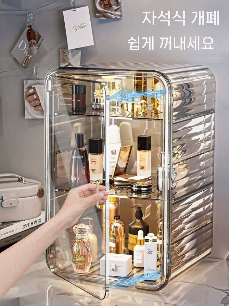 향수 진열대 투명 아크릴 진열장 매장 디스플레이 정리 3층 화이트 - 상세 이미지 3