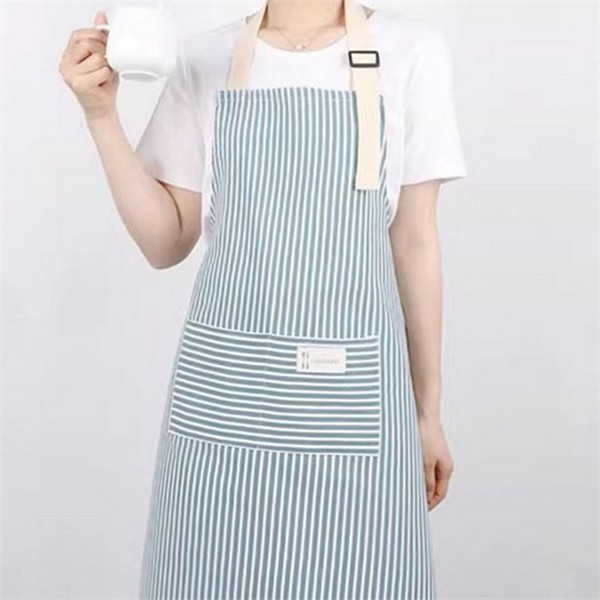 원피스형 여성 주방 앞치마 다용도 여성 스트라이프 앞치마 주머니 김장 - 상품 이미지
