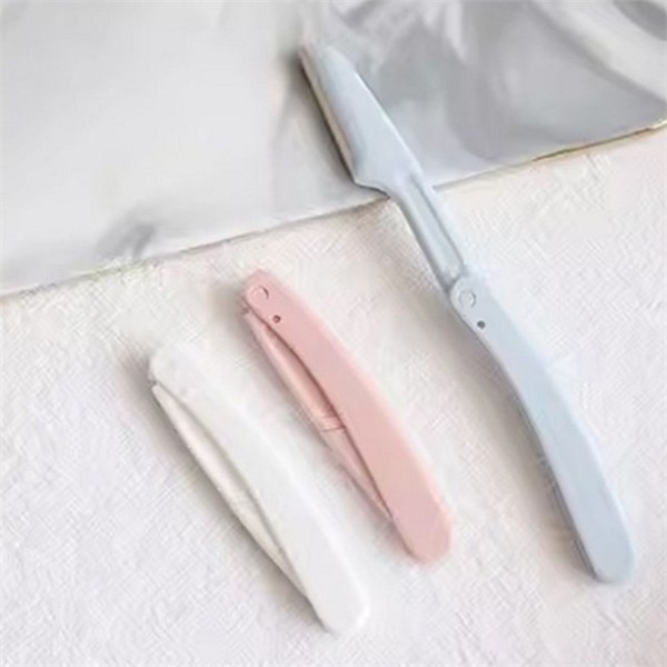 안전 접이식 눈썹 칼 3개세트 휴대용 눈썹 정리 칼 여행용 - 상품 이미지