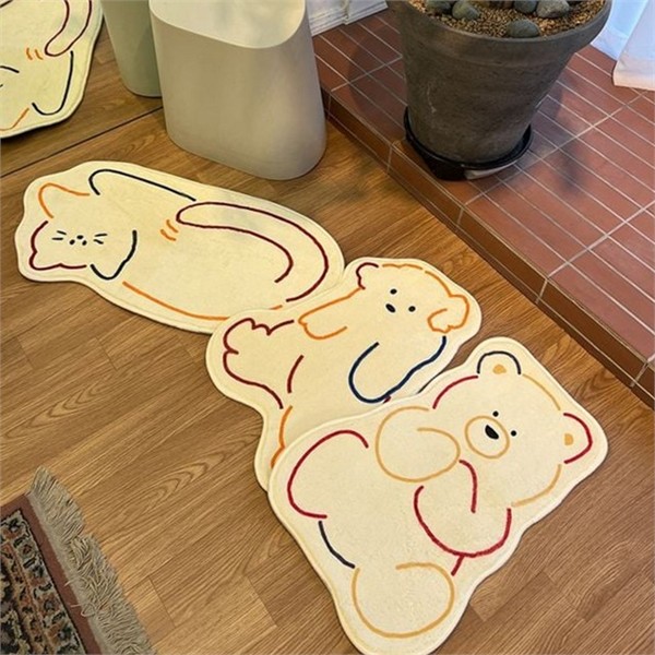 귀여운 애니멀 발 매트 60x40cm 고양이발 동물 발 매트 현관 - 상품 이미지