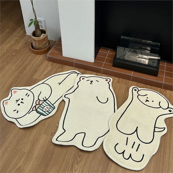 귀여운 강아지 발 매트 애니멀 고양이 발 매트 인테리어 욕실 - 상품 이미지