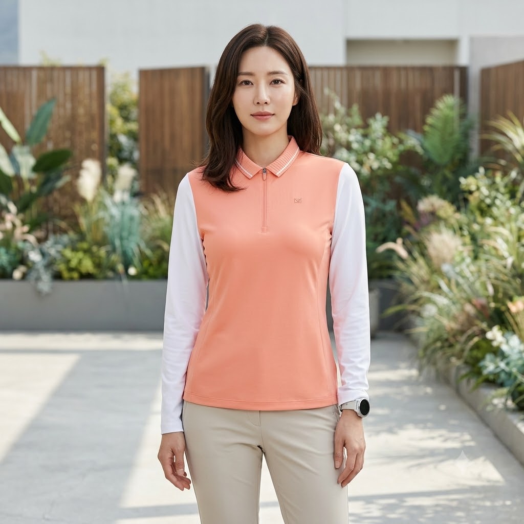 밀레 MILLET 여자 여름 아웃도어룩 냉감소매 스판 등산 긴팔티셔츠 - 상품 이미지