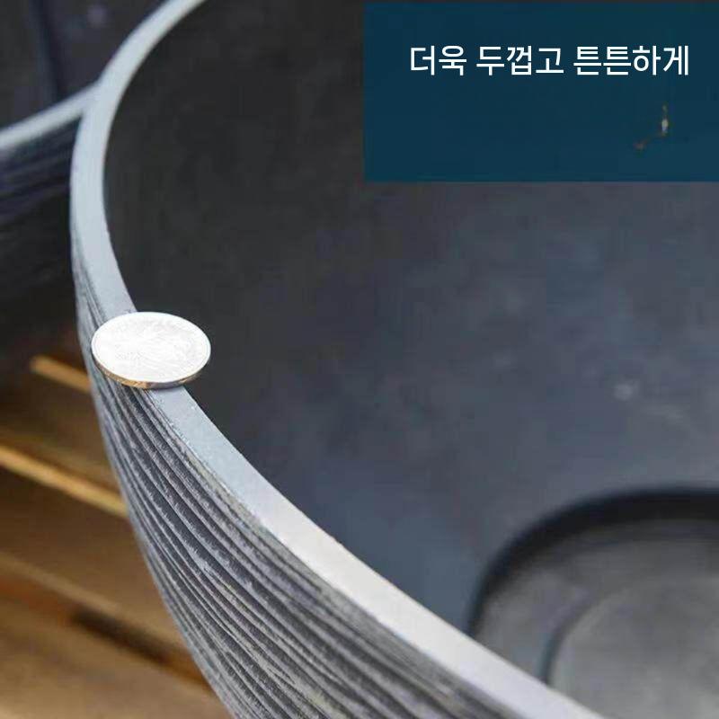연꽃 수경재배 화분 수련분 특대형 항아리 대형 인테리어 거실화분 베란다 그레이 소형 이미지 6
