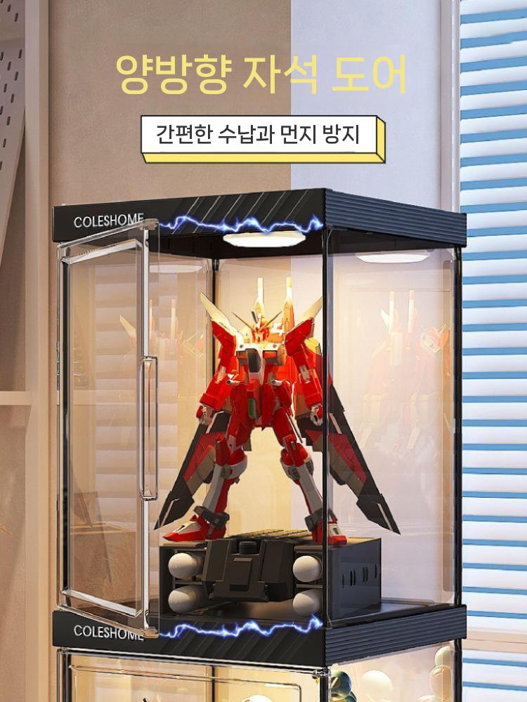 아크릴 진열장 케이스 피규어 조명 높이 분리 장식장 투명 보관함 6단 - 상세 이미지 5