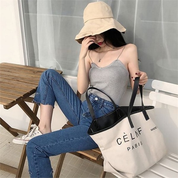 민소매 여성 골지 나시 베이직 여성 슬림 나시 데일리 여름 - 상품 이미지