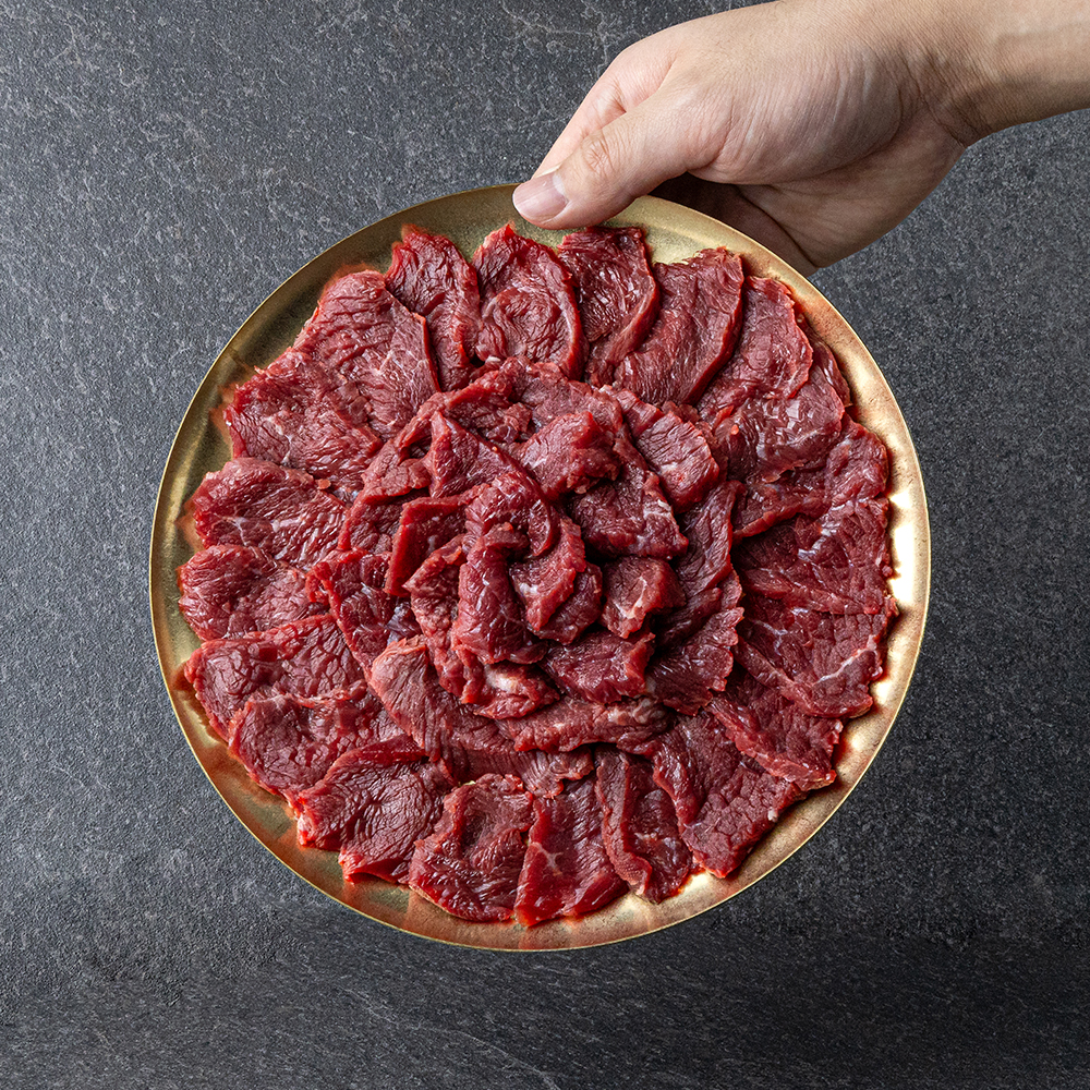 토해원 당일도축 프리미엄 한우 뭉티기 육사시미 250g 1팩 2팩 소스증정 - 상품 이미지