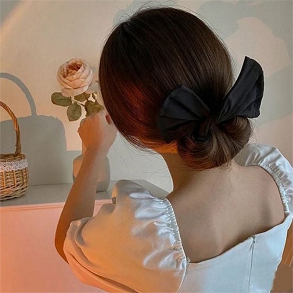 나비 리본 헤어밴드 당고머리 올림 머리 헤어밴드 데일리 패션 - 상품 이미지