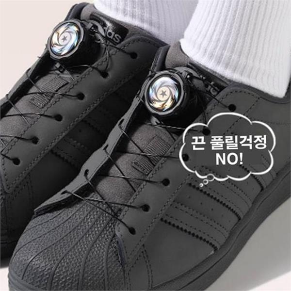 스포츠 운동화 다이얼 신발끈 2P 클립형 운동화무 매듭 신발끈 회전 - 상품 이미지