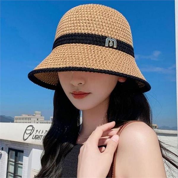 데일리버킷 여성 버킷 햇 바캉스 여성 밀짚 모자 벙거지 휴양지 - 상품 이미지