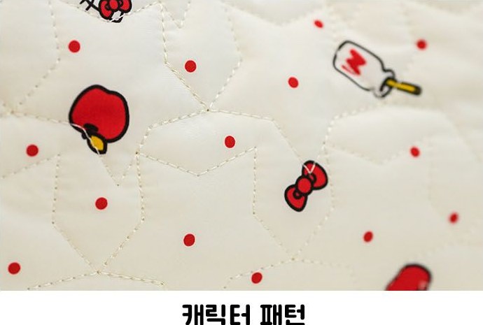 헬로키티 산리오 큐티 패턴 파우치 화장품 가방 대용량 스트랩 - 상세 이미지 2