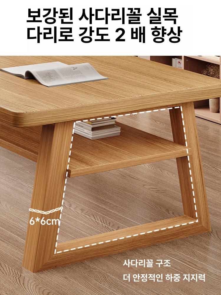 우드슬랩 상판 철제 다리 테이블 카페 호두나무 120x60x75 cm - 상세 이미지 3