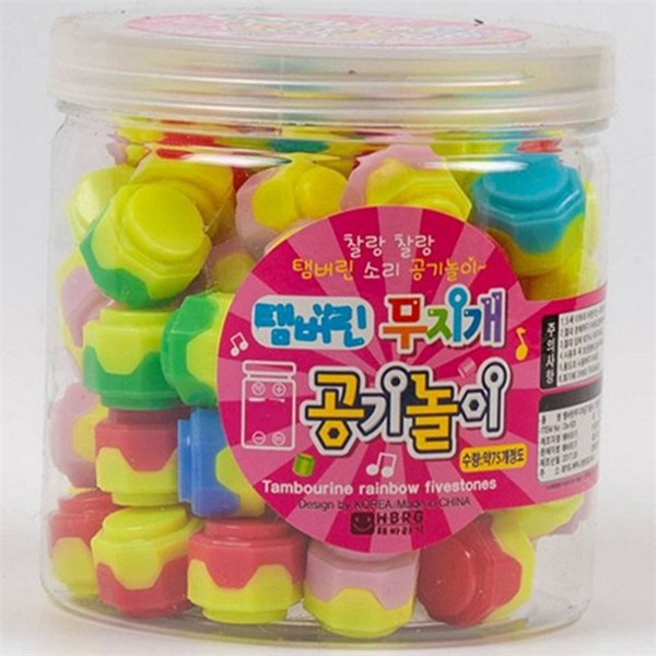 알록달록 어린이 공기 놀이 다채로운 플라스틱 공기 놀이 장난감 교육용 - 상품 이미지