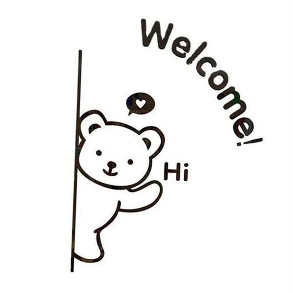 창문데코 카페 인테리어 스티커 출입문 매장 인테리어 스티커 레터링 웰컴 - 상품 이미지