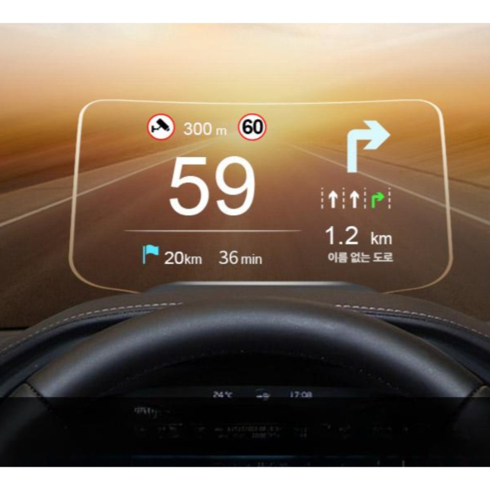 차량용 OBD 헤드라이트 오류진단 프로젝션 기본 내비게이션 속도 RPM 수온 연비 전압 OBD - 상품 이미지