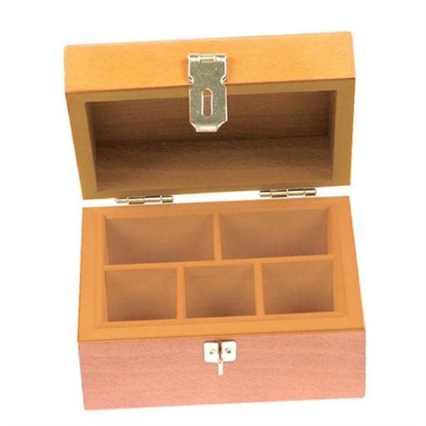 고무인함 나무 도장 함 140x110mm 수납함 나무 인장 보관함 개인 - 상품 이미지