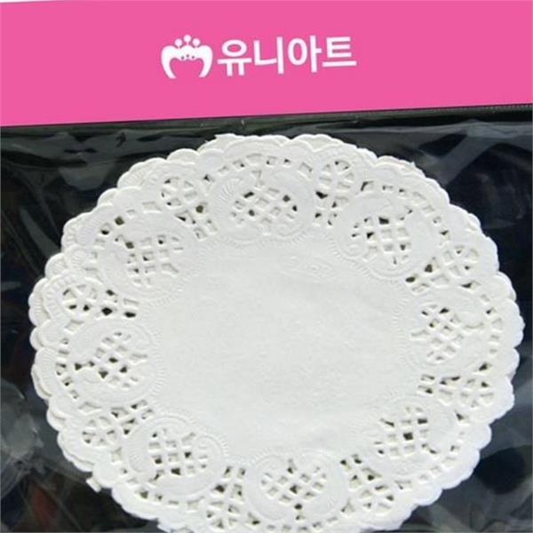 테이블 종이 레이스 19cm 데코 레이스 원형 받침 용품 - 상품 이미지