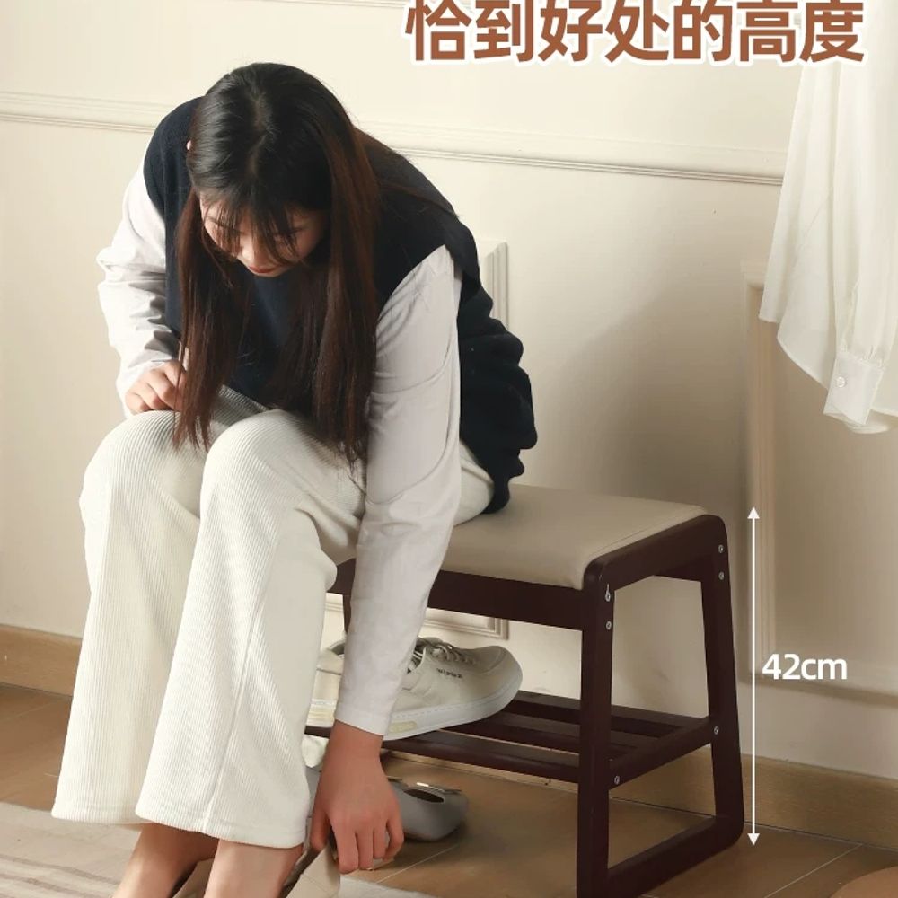 원목 현관슈벤치 스툴 벤치형신발장 기본형 - 상세 이미지 3
