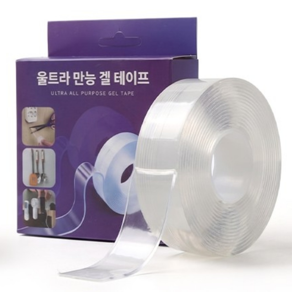 자국안남는 겔테이프 양면테이프 초강력접착 투명 클리어 재사용 박대표마켓 - 상품 이미지