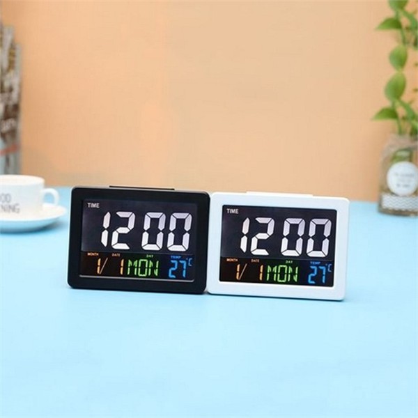 인테리어 led 탁상 시계 디자인 디지털 탁상 시계 무소음 거실 - 상품 이미지