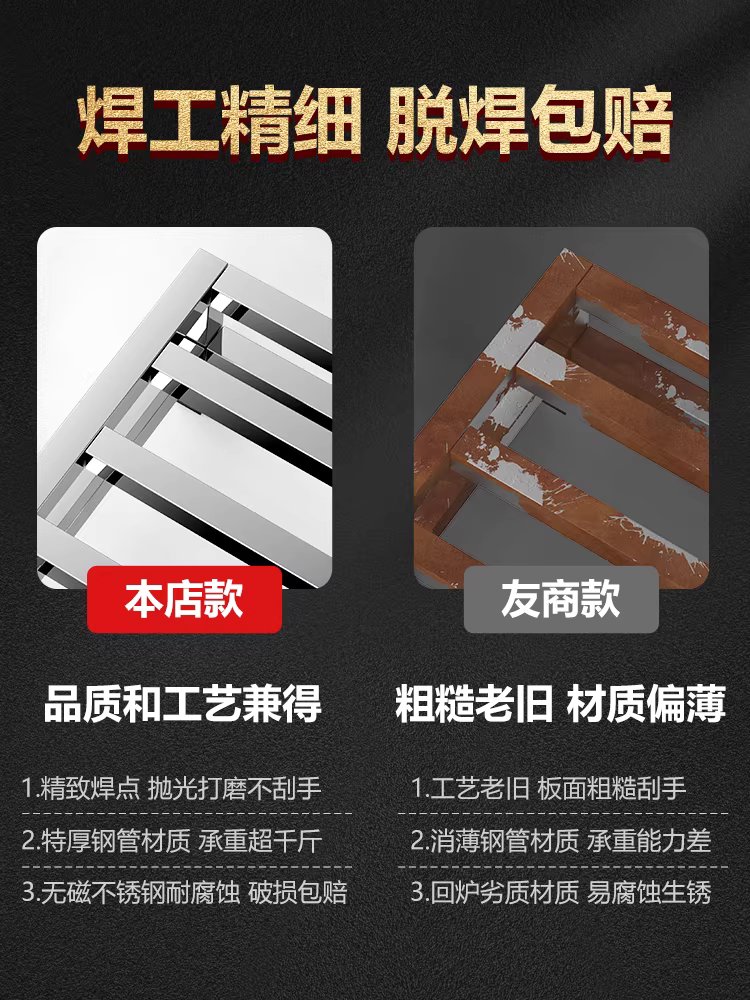 스텐 낮은 받침대 바닥 발판 용품 싱크대 선반 발디딤대 35x35x10 이미지 6