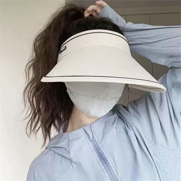접이식 여성 썬 캡 2P 휴대용 돌돌이 썬 캡 자외선 - 상품 이미지