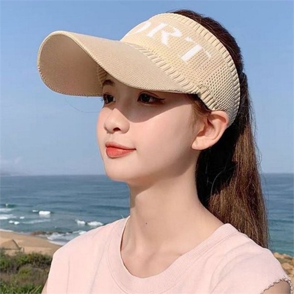 여름 여성 밴드 썬 캡 테니스 여성 스포츠 썬 캡 - 상품 이미지