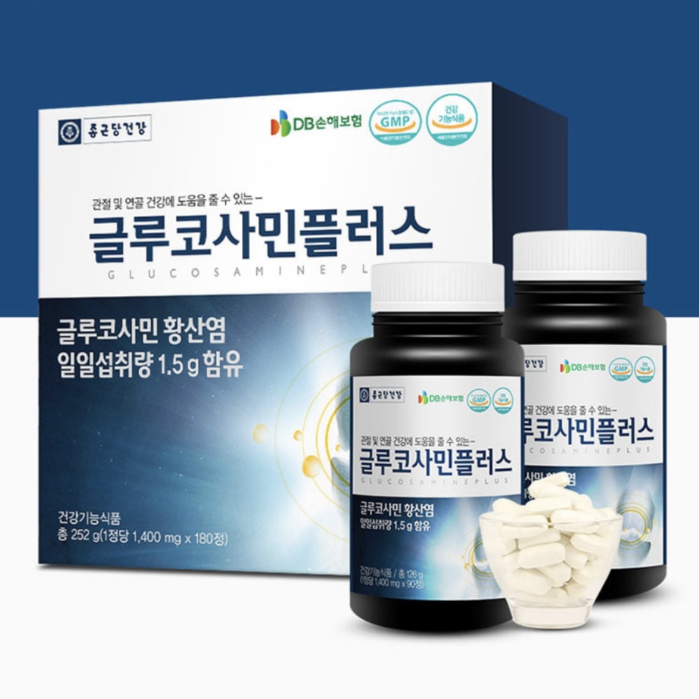 종근당건강 글루코사민 플러스 관절 연골 뼈건강 영양제 180캡슐 - 상품 이미지
