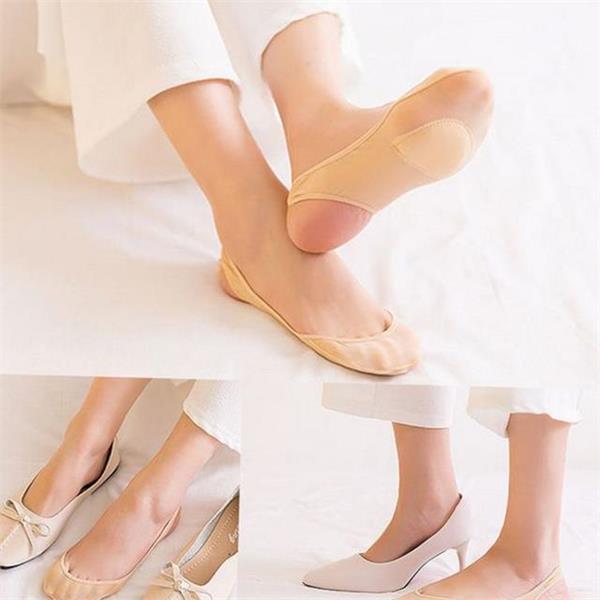 페이크삭스 여성 슬링백 양말 실리콘 여성 덧신 양말 뒤꿈치 방지 - 상품 이미지