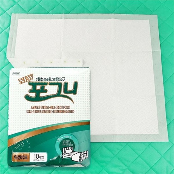 간병용 위생 깔개 매트 10매60x75cm 대형 일회용 위생 패드 흡수성 - 상품 이미지